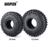 AXSPEED 1.9/2.2inch Beadlock 123/140mm Rubber Tires Wheels Tyres w/ Foam for Axial SCX10 Wraith TRX-4 1/10 RC Crawler Car Model