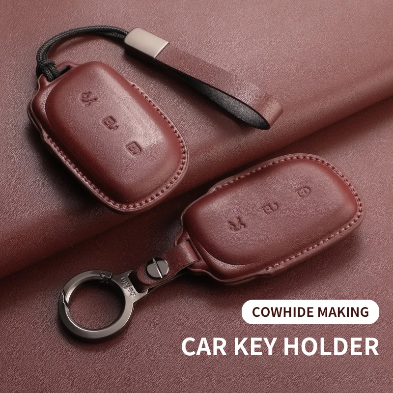 

Leather Car Key Case Cover Shell Fob For Lynk & Co Z20 900 Z10 Cars Smart Remote Keychain Case Shell Protector Car Accessories