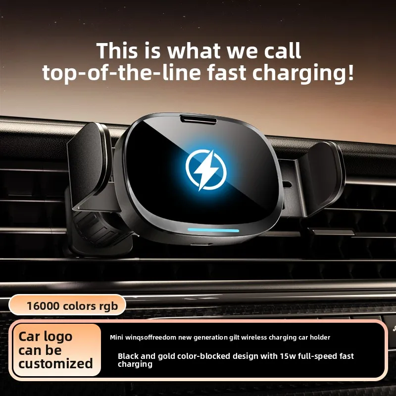 15W Qi Wireless Charger Car Phone Holder Air Vent Mount Stand For iPhone Samsung Cell Phone Support Fast Charging