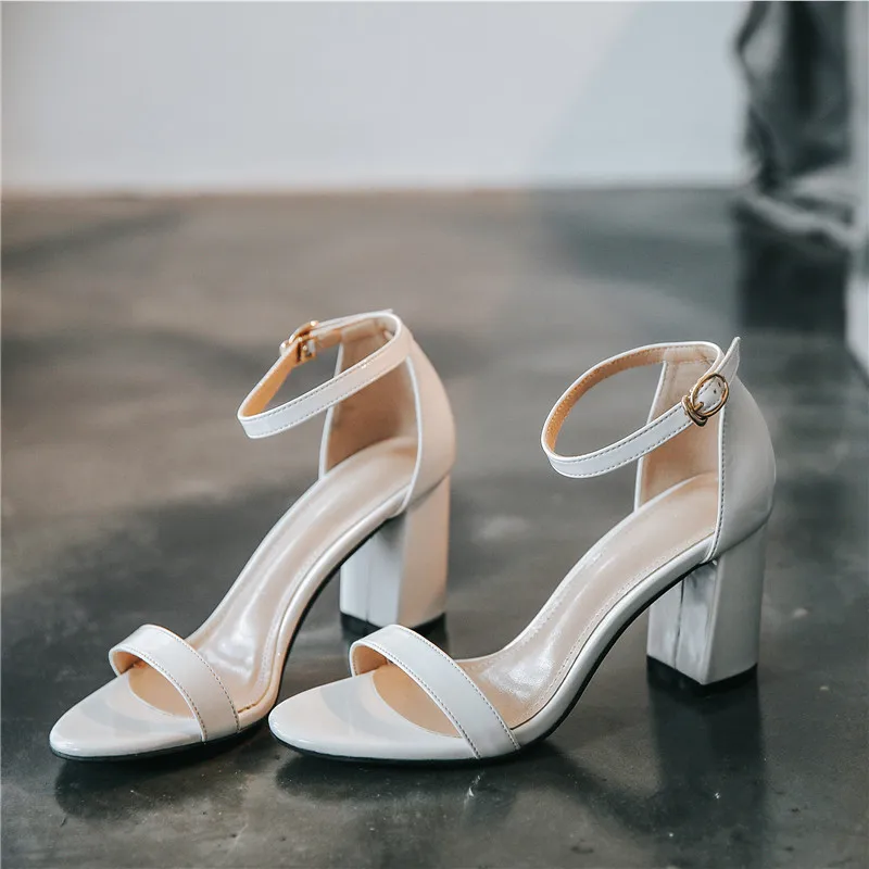 Women Sandals Ankle Strap Heeled Sandals Summer Gladiator Shoes Woman Chunky Heels for Women Open Toe Party Dress Sandal