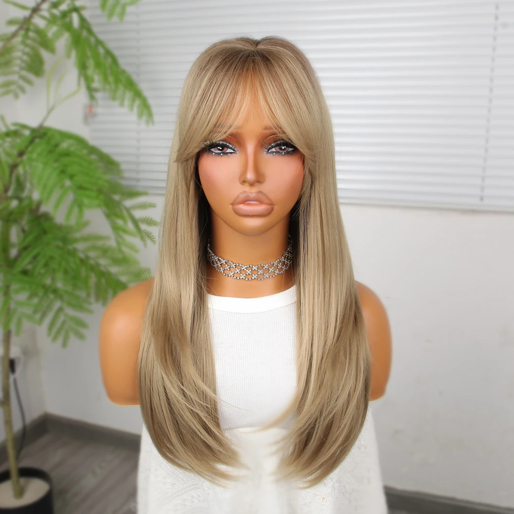 Bob Ombre Blonde Fancy Glamorous Daily 150-Dichte-Synthetik-Perücke für anfängerfreundliche Party-Cosplay-Perücke, vielseitiger Stil