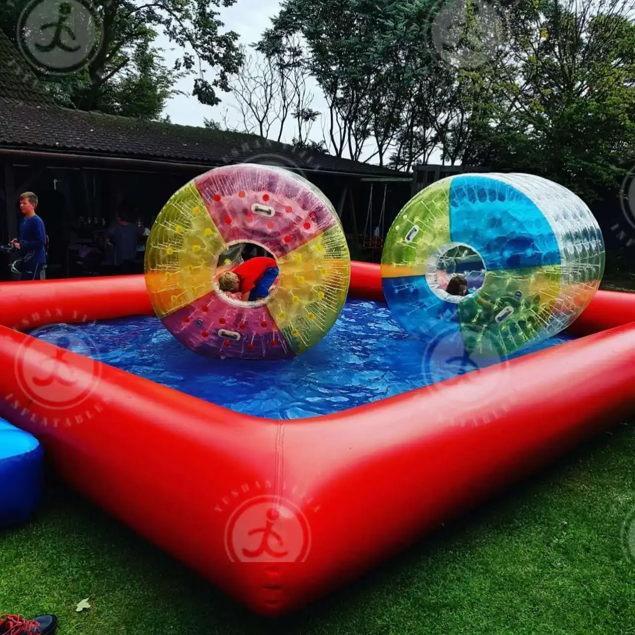 CRCustom Color and Size Large Inflatable Swimming Pool Swimming Pool Inflatable Water Bumper Boat Swimming Pool for Adults Kids