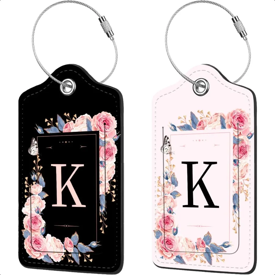 

2 Pcs PU Leather Lage Tag for Suitcases with Privacy Shield and Name ID Tag Addr Card Travel Cruise Lage Tag Suitable for Men a