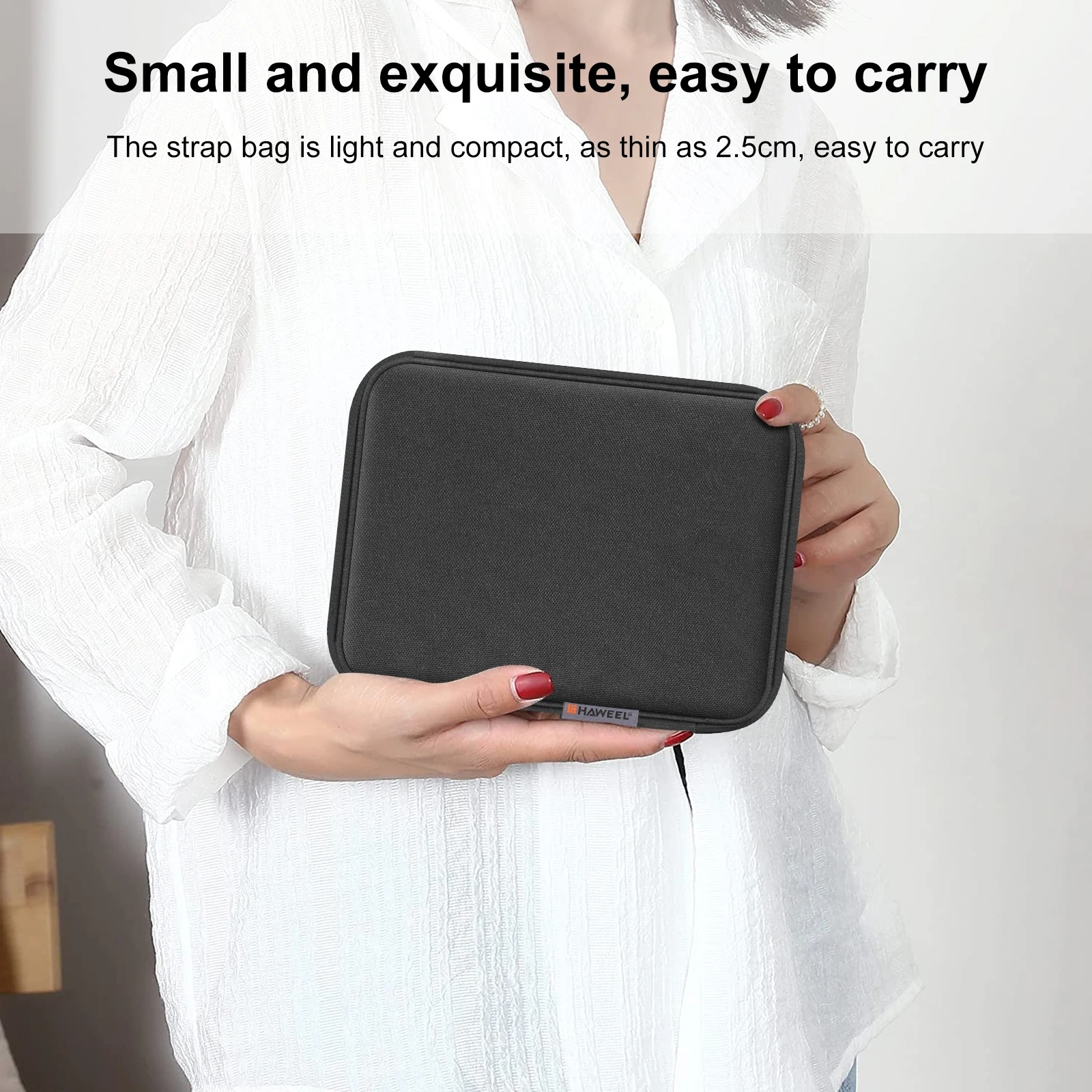 HAWEEL Watch Band Organizer Box Earphones / U Disk / Digital Cable Storage Case