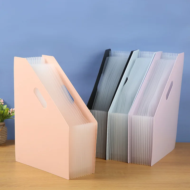 

13 Layer A4 File Tray Macaron Color File Folder Classification Retractable Organ Expanding Package Large Capacity Desk Organizer