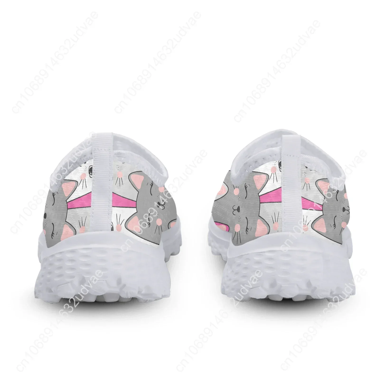 Marka Designs Mesh Shoes for Women Seamless kawaii Cartoon Cat 3D Printing Lightweight Sneaker Girl Zapatos De Mujer