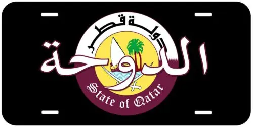 Qatar Doha QD04 Novelty Car License Plate Aluminum