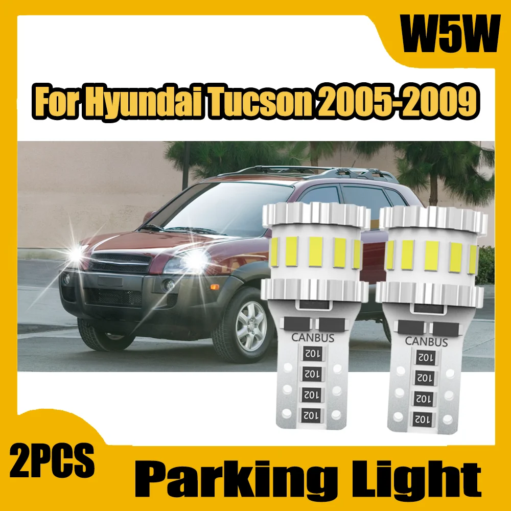 

2PCS Canbus No error Small Lights 6W W5W T10 Parking Light Plug and Play 6000K White For Hyundai Tucson 2005 2006 2007 2008 2009