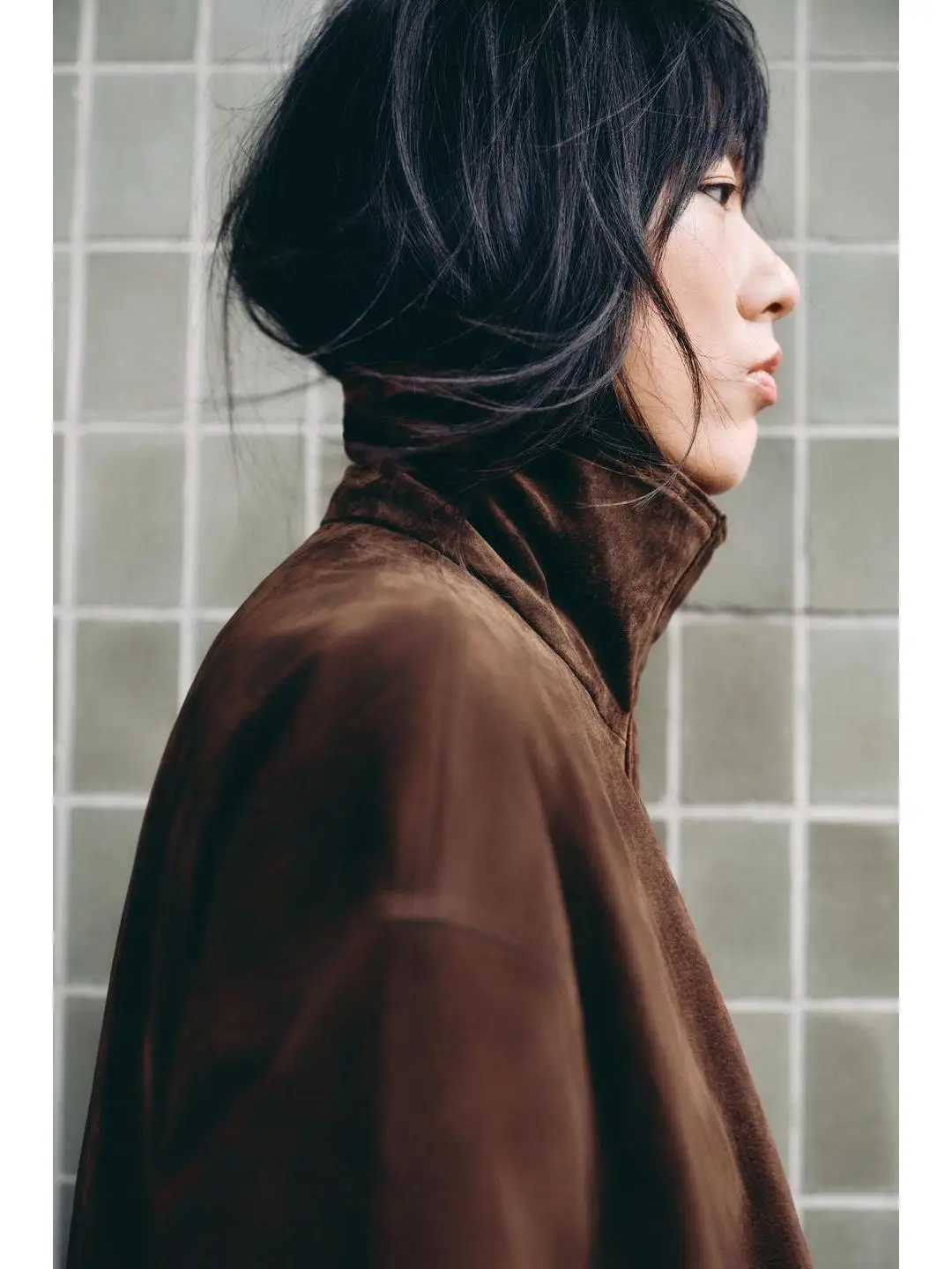 Loose Long Sve Faux Suede Jaet Stand Collar Work Warehouse Early Autumn Beau Ma La System Women's plus Size Coat