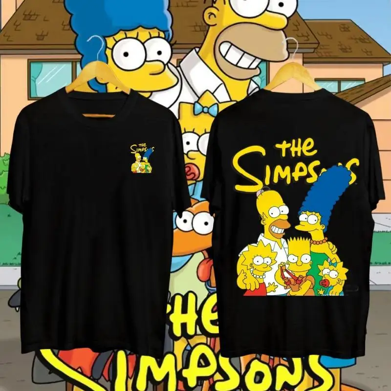 CASUAL CREW NECK TOP SHIRT THE SIMPSONS NEW DESIGN HIGH QUALITY PRINTED COTTON T-SHIRT FOR MEN AND WOMEN UNISEX