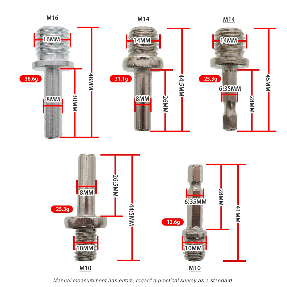 

1 Pcs Hexagon Rod Adapter Replacement M10/M14 Round Rod Connecting Rod Converter Drill Chuck Connector Tools for Polishing