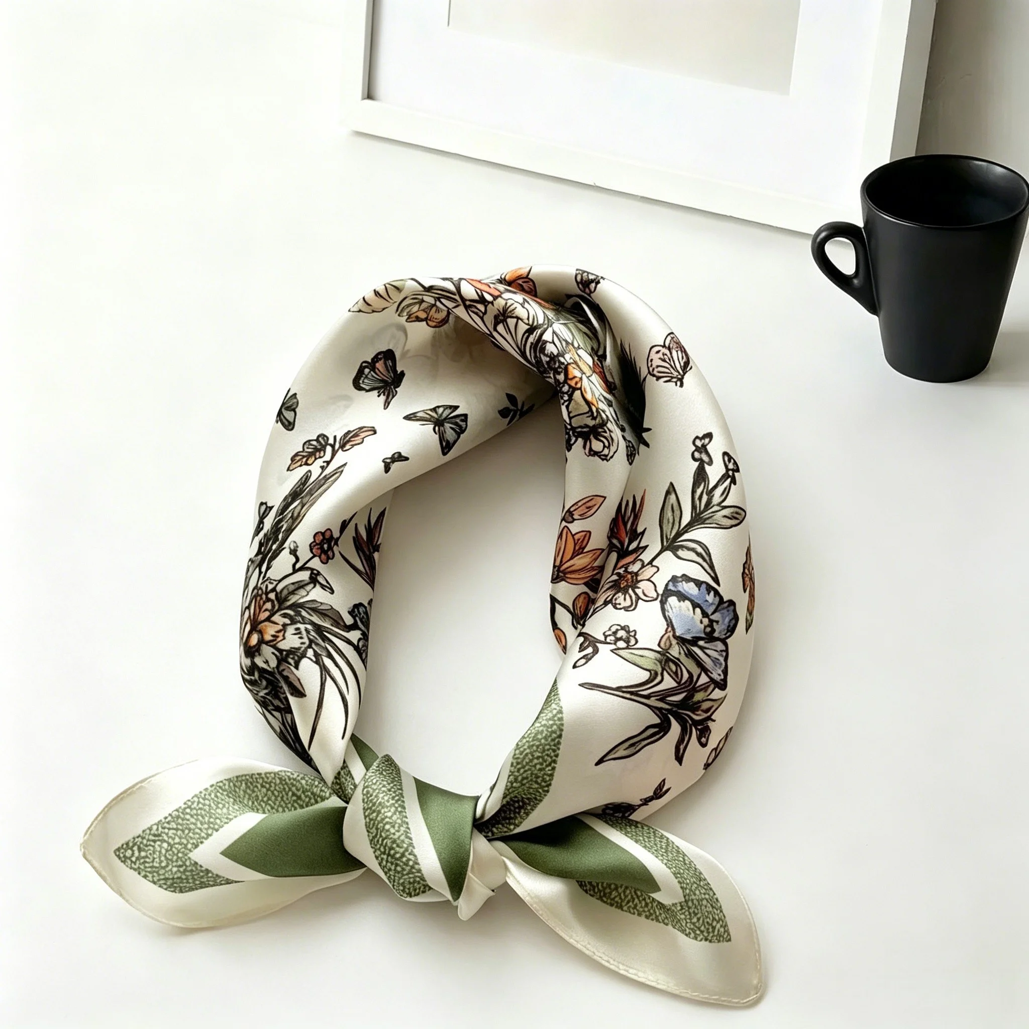 

Brand Discount New Hand-Painted Floral Silk Square Scarf Large Scarf Women's Headscarf Neck Scarf Bag Accessories Shawl Gift