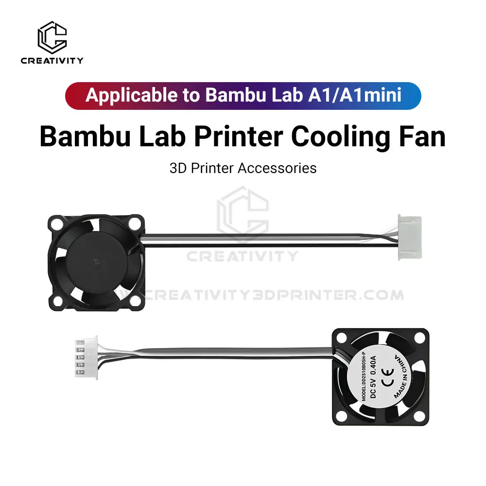 

Bambu Lab A1/A1 Mini Cooling Fan Upgraded 2510 Silent Fans for A1/A1 Mini Hotend & Extruder Motor High Efficiency Fast Cooling