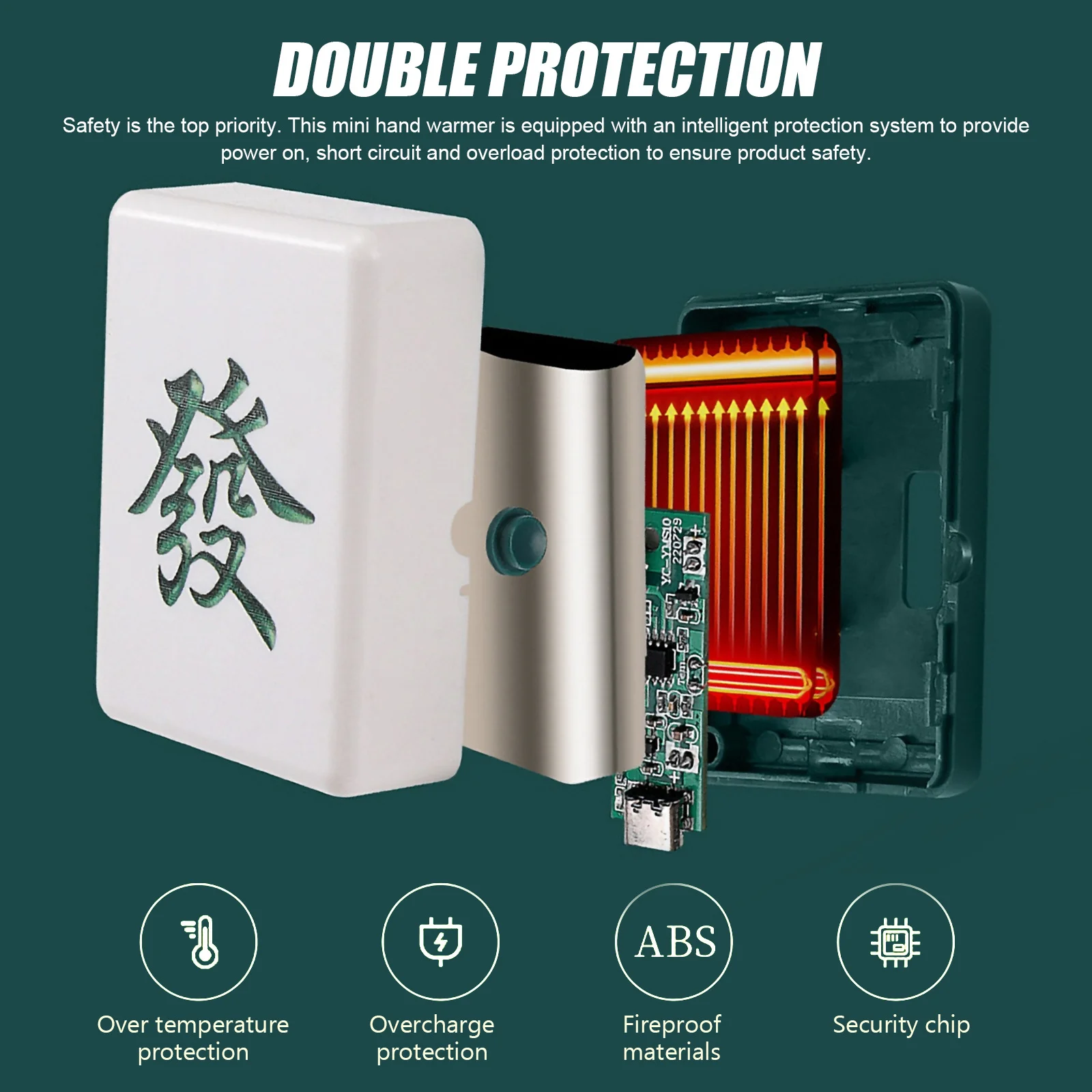 

Compact Hand Warmer Reusable USB-Powered Lightweight Travel-Friendly Warmer for Office Home and Outdoor