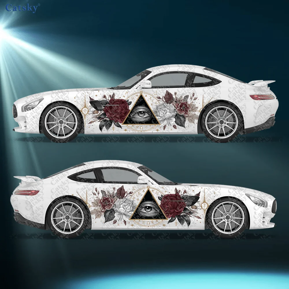 2-adesivi-floreali-per-auto-con-occhio-onniveggente-durevoli-resistenti-allo-sbiadimento-che-valorizzano-il-tuo-veicolo-con-un-design-artistico-audace