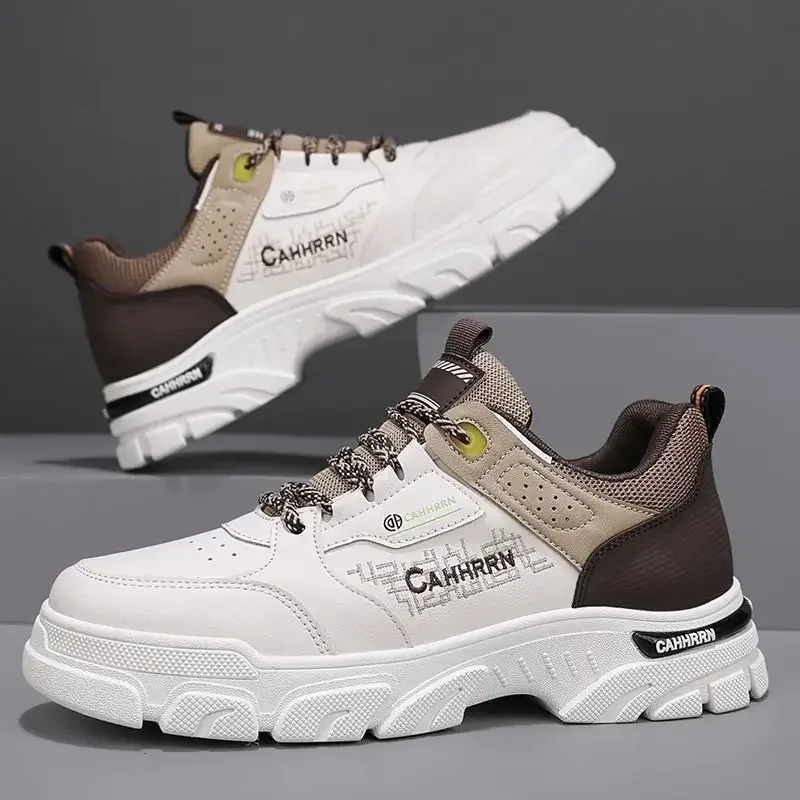 CYYTL High Top Shoes Casual Men Boots Ankle Leather Outdoor Platform Walking Fashion Luxury Designer Work Sneakers Cowboy Winter