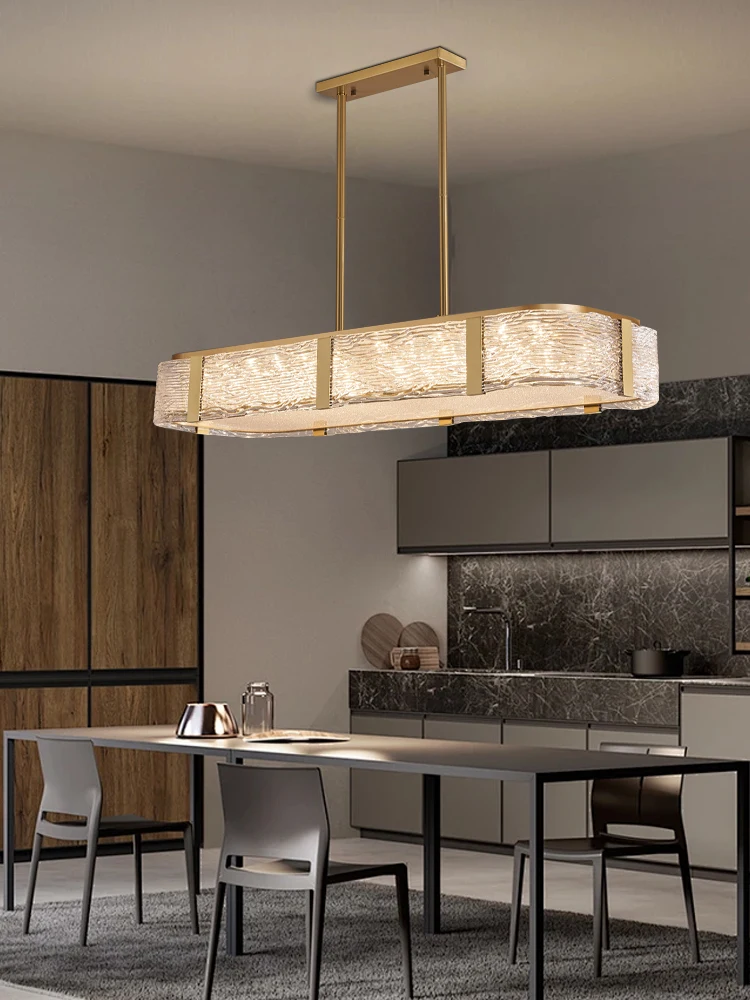 Brass & Glass Ceiling Chandelier  Elegant Ceiling Light Fixture For Dining Room  Living Room  6-light Modern Crystal Chandeliers