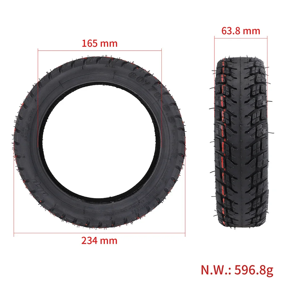 Brand New Tire Tires Tubeless 60/70-6.5 600g Tool Useful Accessories Black E-bike Part Electric Scooter Gas Nozzle