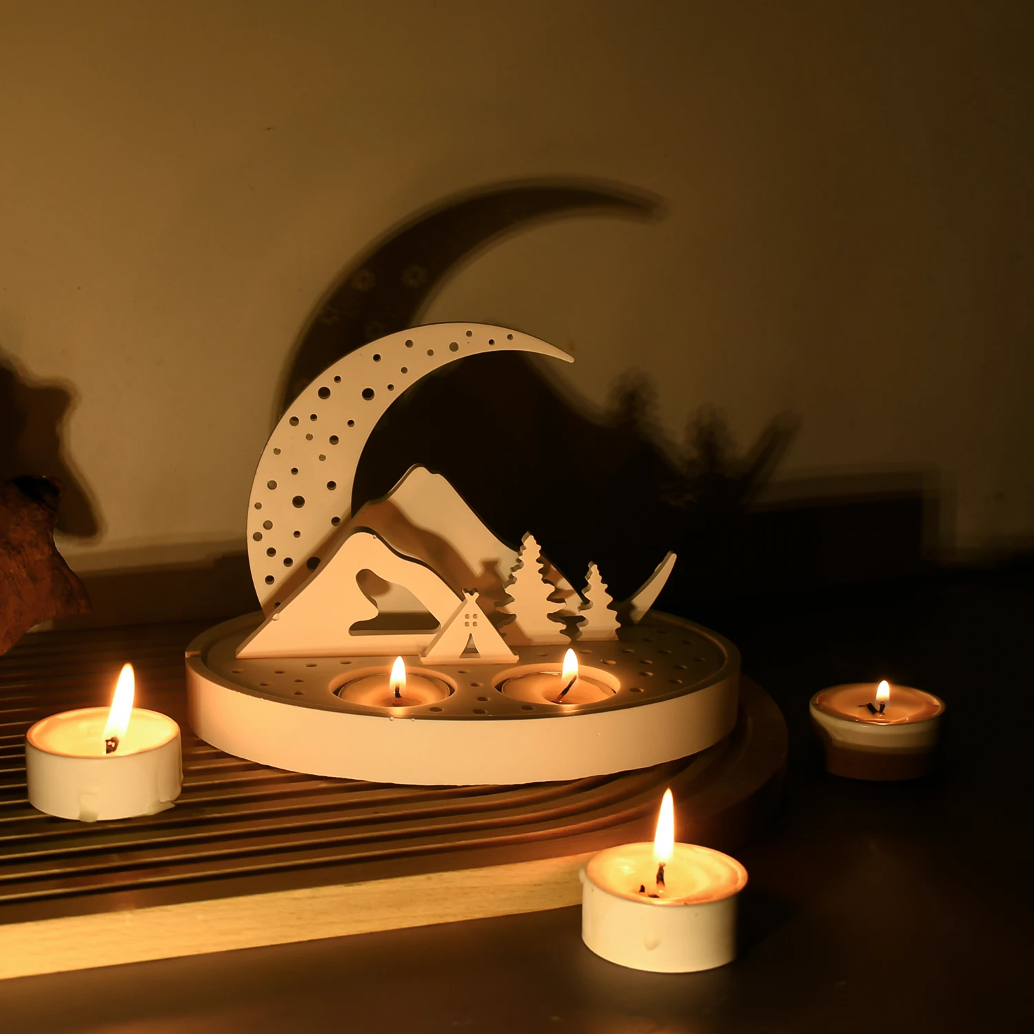 Moon Shape Candle Holder Resin - Candle Holder Supplies review and price