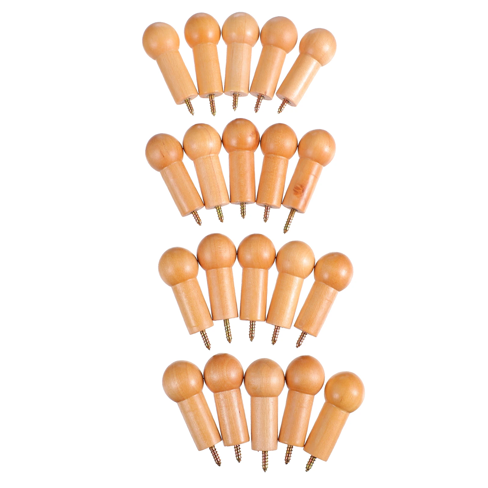 

20 set Wooden Hooks Wall Wood Hook Rack Hanging Hook for Clothes Coats Towels Alloy Storage Space Saver Home Decor