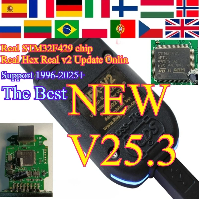

Unlimited VINs V25.3 VcDS-can Auto Scan com HEX Real V2 VAG Coding COM STM32F429 V24.7 For Vw/AUDI/Skoda Seat Diagnostic Tools