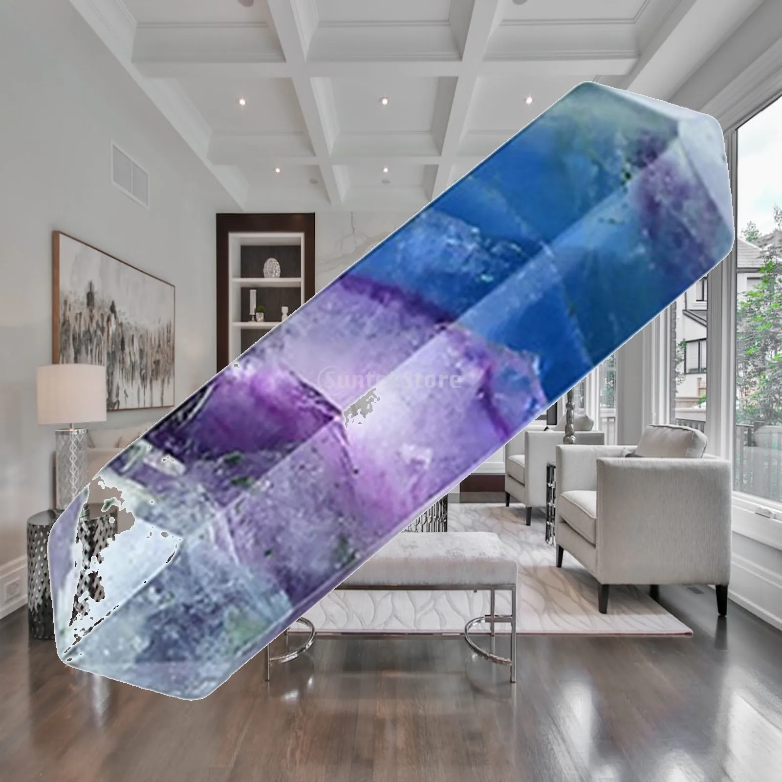 Natural Colourful Fluorite Crystal,Meditation 5cm, Good Luck,Hexagonal Prisms,Home Decor,Souvenir Collect,DIY Mineral Gift