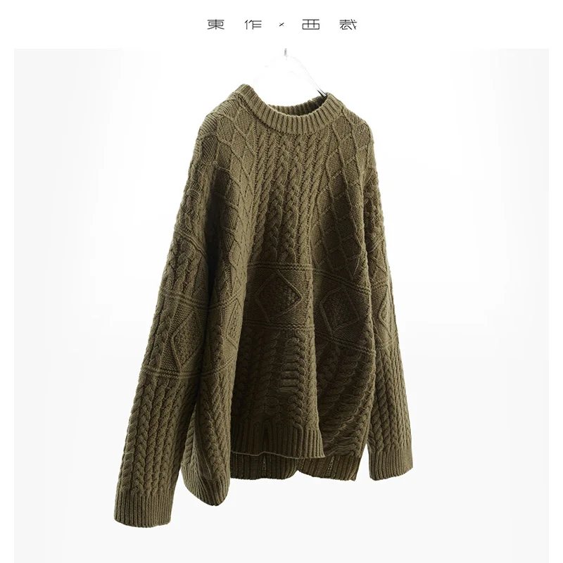 Winter Essentials~ Women's Sweater, Thick Wool Knitwear, Textured Pullover Top, New Model for 2026
