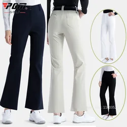 Pgm New Golf Wear for Women Casual Sports Flared Golf Pants Autumn Spring High-waisted Trousers Elastic Waist Long Sweatpants