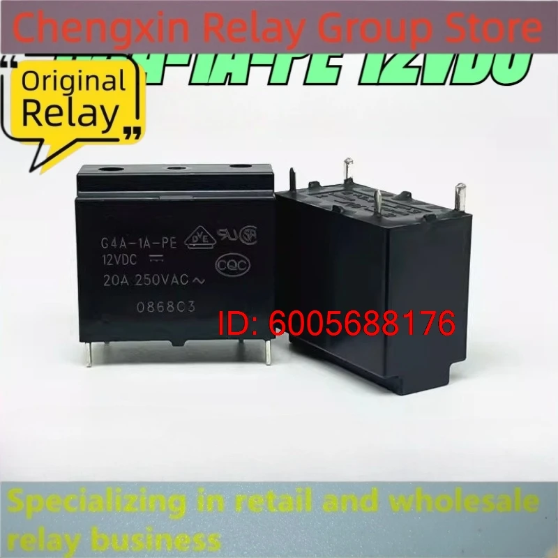 New 10pcs/lot G4A-1A-PE 12VDC 20A 4pins HF102F-P air conditioning relay
