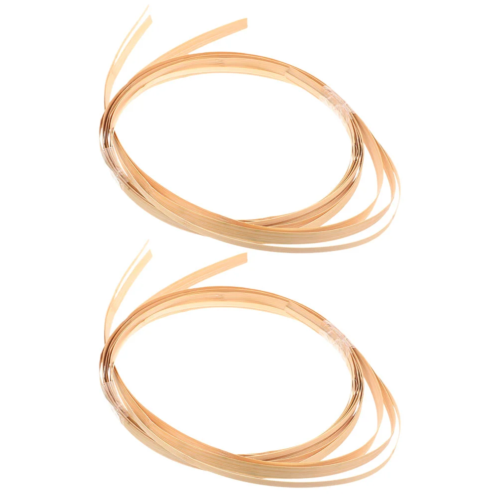 Cestas de Material de bambú para tejer, barras de cestas para manualidades, tiras decorativas de madera en blanco, 300x050x010cm, 2 paquetes