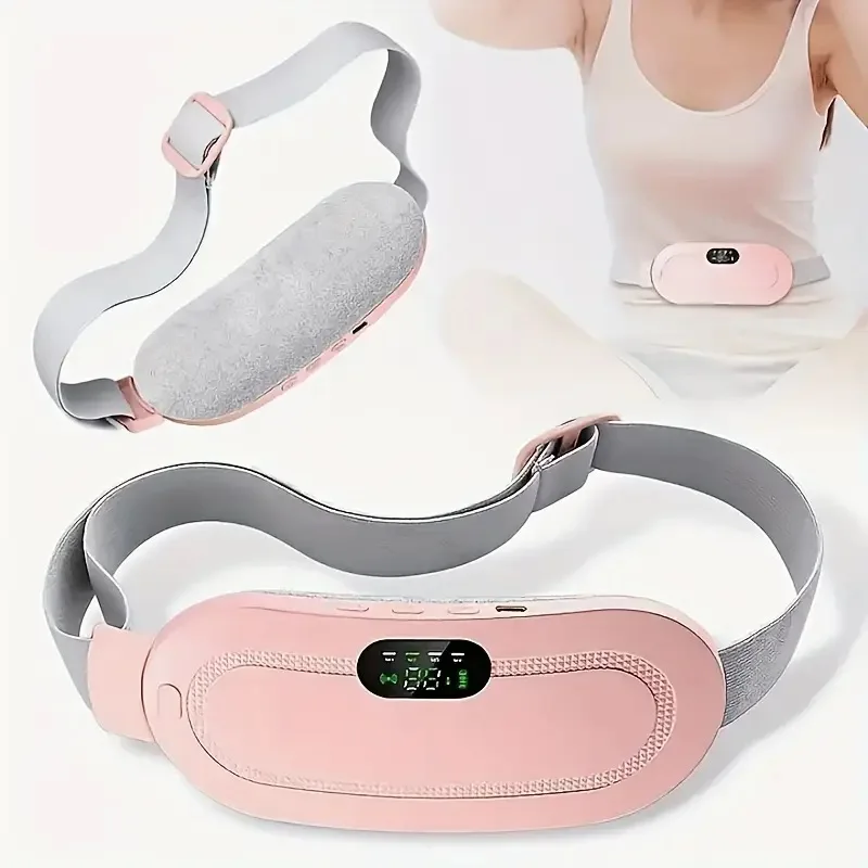 USB Charging Portable Menstrual Abdominal and Waist Heating Massage Pad, Warm Waist and Abdomen Electric Heating Waist Belt