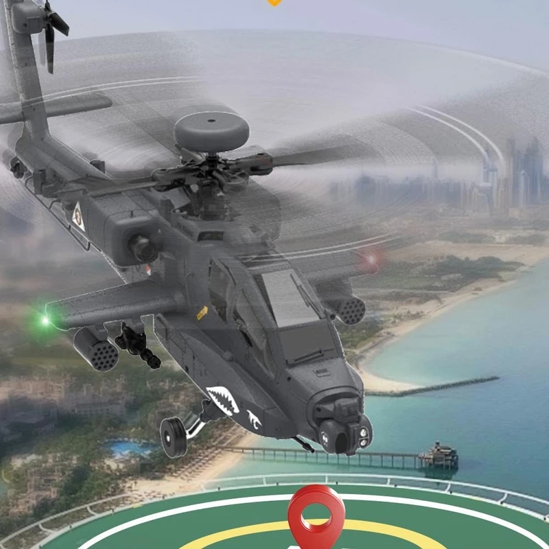 2025 Nieuwe Yxznrc F11s Apache 1:32armige Afstandsbediening Elektrische Helikopter GPS 3D Omgekeerde Simulatie Helikopter Model Jongen Volwassen G