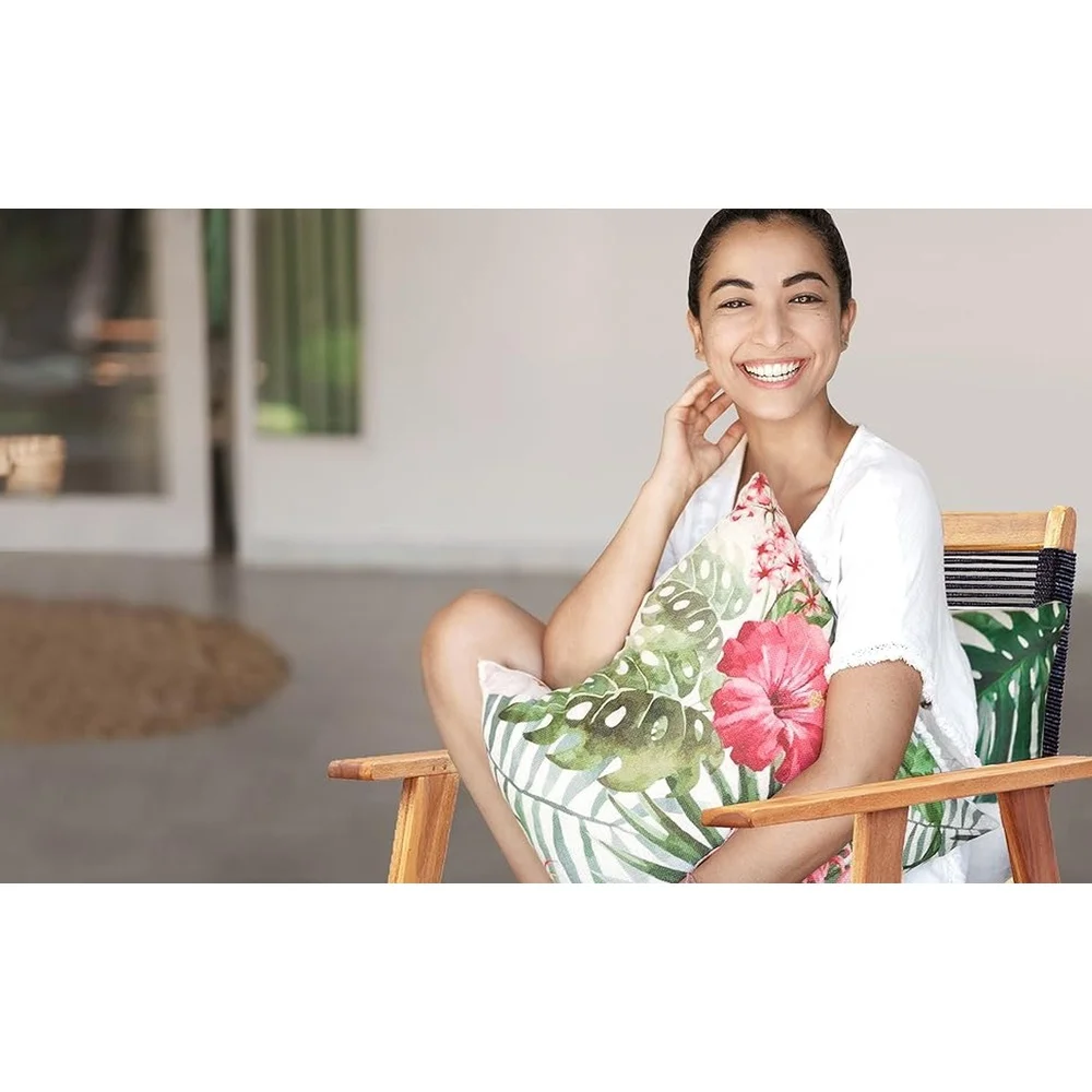 Midcentury Modern Armchair Solid Wood Frame Black Cordage Seat Indoor Outdoor Heavy Duty Easy Assembly Low Maintenance