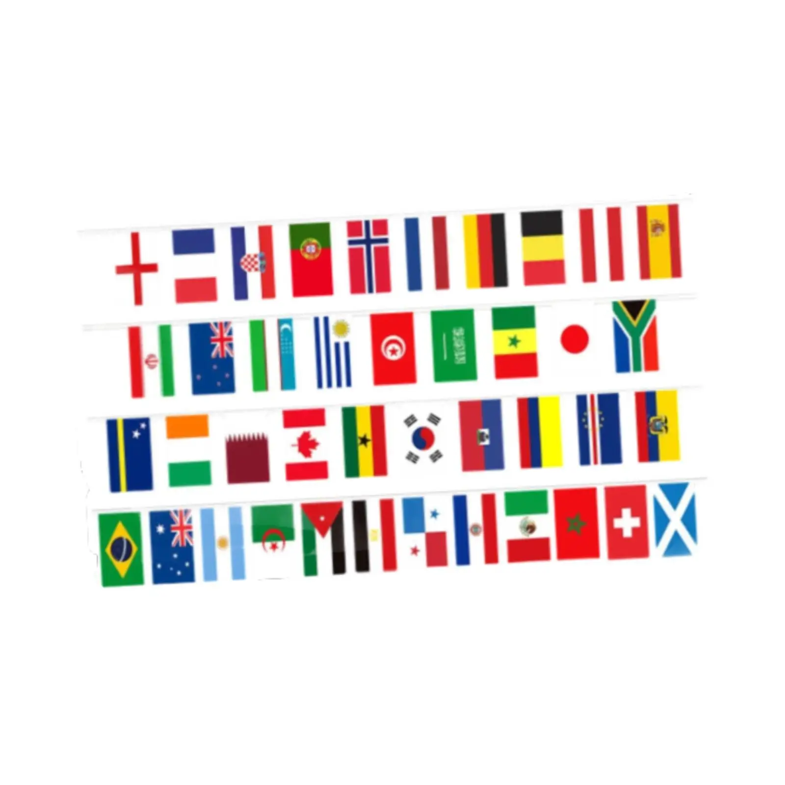 World Cup 2026 String Flag Set International Flags Double Sided Polyester Banner for Party Bar Home Event Celebrations
