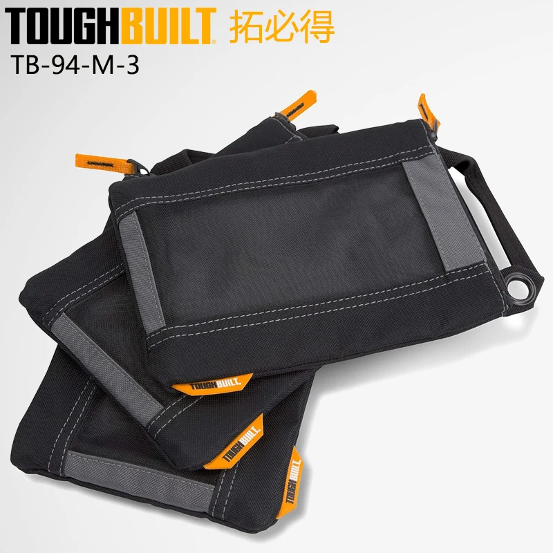 TOUGHBUILT TB-94-M-3 3 Pack Fastener Bags Nail Power Tool Accessories Single Sided Transparent Storage Bag