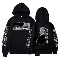 Anime Tokyo Ghoul Ken Kaneki Manga Sudadera con capucha jerseys Tops manga larga Ken Kaneki dibujos animados Casual moda tela pulóver sudadera
