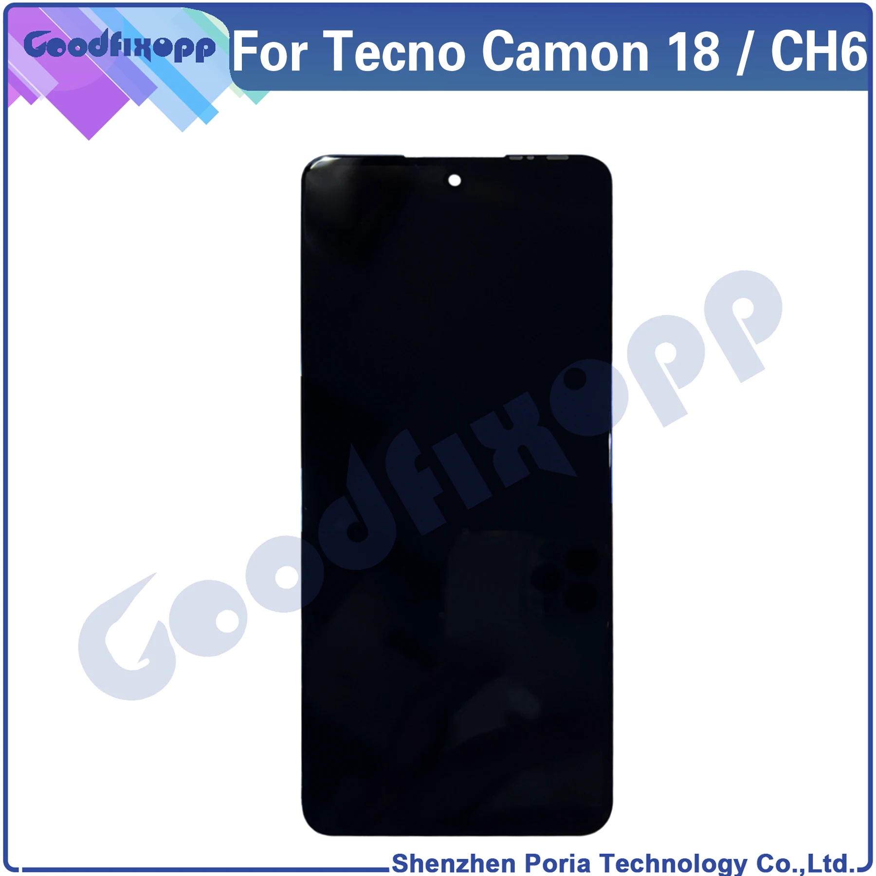 For Tecno Camon 18 CH6 CH6n Camon18 LCD Display Touch Screen Digitizer Assembly Repair Parts Replacement