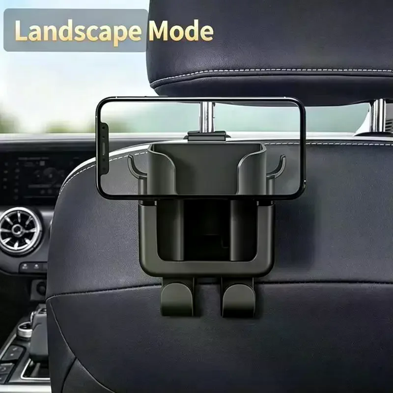 Suporte Universal Multifuncional para Copos e Celular para Encosto de Banco de Carro, Economia de Espaço, Armazenamento Interno Automotivo para Viagen