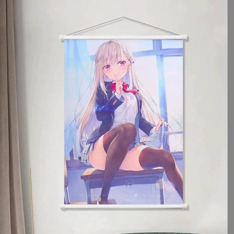 Scroll Hanging Picture Tapestry Polyester Fiber Hanging Cloth Animation Anime Peripheral Customized Background Cloth Decoration