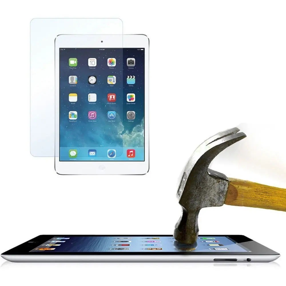 Película protetora de tela de vidro temperado para apple ipad 9,7 polegadas 5ª e 6ª geração 2017 2018, 2pcs