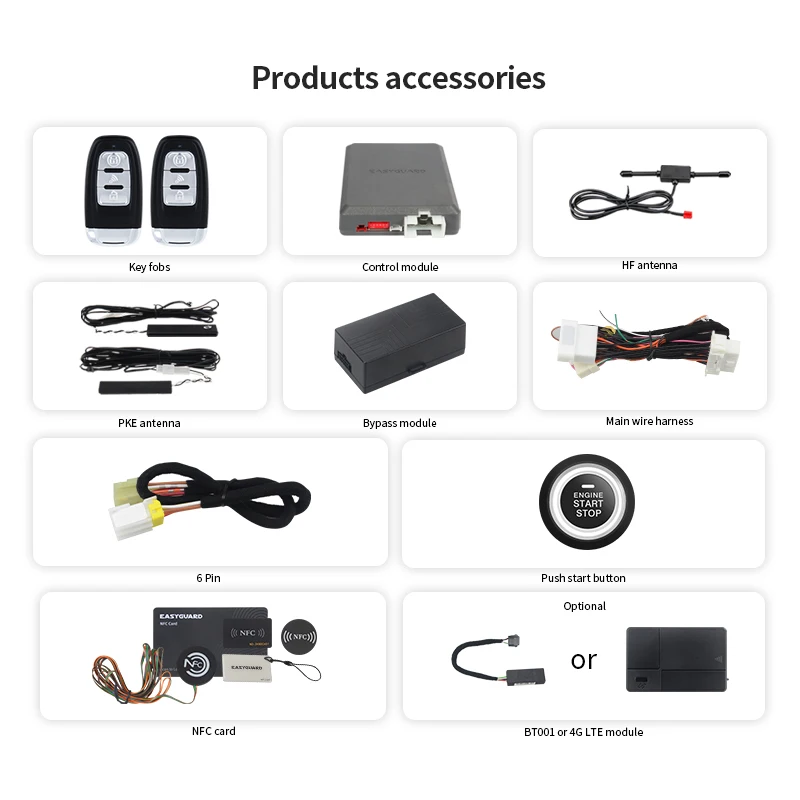 EASYGUARD CAN BUS Plug & Play cocok untuk sistem alarm mobil Subaru Outback 2010 PKE, starter jarak jauh, tombol start