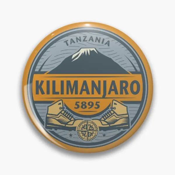 Kilimanjaro Tanzania  Soft Button Pin Jewelry Gift Creative Brooch Lover Women Cartoon Fashion Decor Collar Funny Lapel Pin