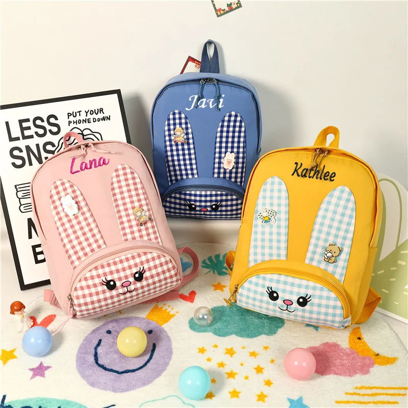 Kindergarten Backpack, Cute Cartoon Rabbit Backpack For Girls To Travel, Personalized Children's Backpack, Outdoor Travel Bag