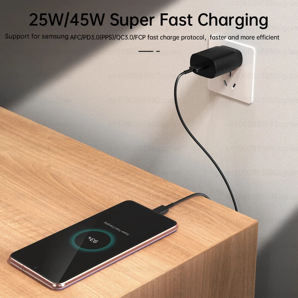 Für Samsung 5A 45W Ladekabel Original PD3.0 25W USB Typ C Superschnelles Ladekabel für Galaxy S22 S23 S24 Ultra F55 S9 FE+ – Detail 3