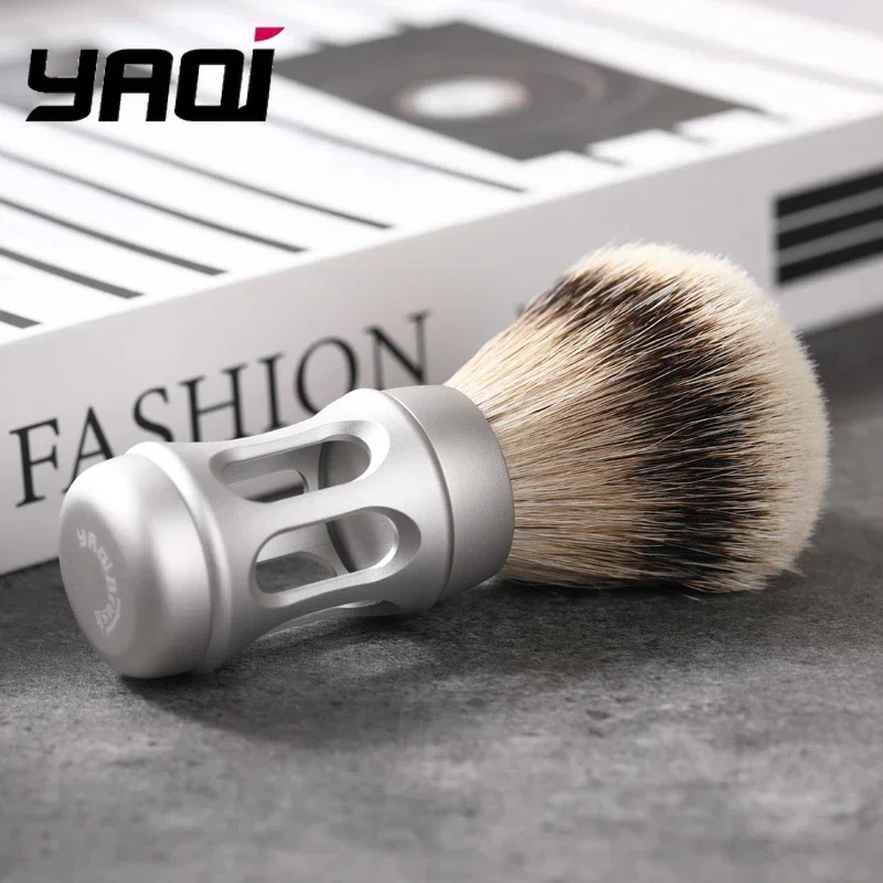 2026-yaqi-bandstand-men's-shaving-brush-with-24mm-matte-chrome-metal-handle-and-silvertip-hair-for-grooming-and-beauty