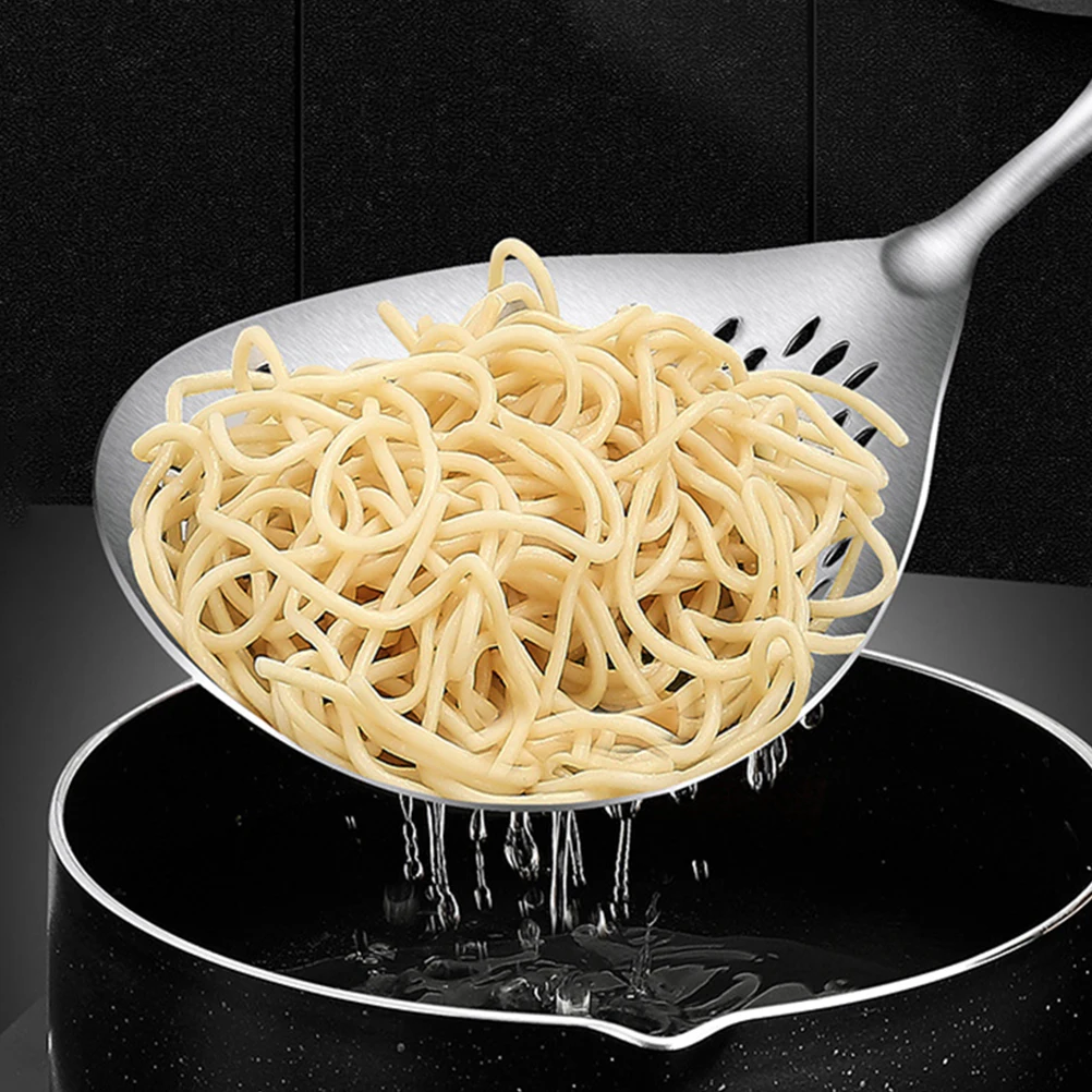 

1Pcs Stainless Steel Colander Ergonomic Handle Kitchen Tool Food Strainer Noodle Filter Kitchen Gadget Rust Proof