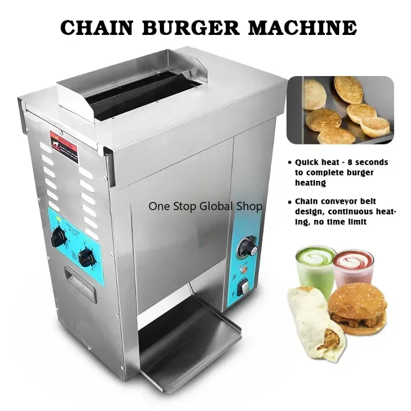 Newest Design Burger Buns Electric Portable Heated Hamburger Bun Grill Making Machine