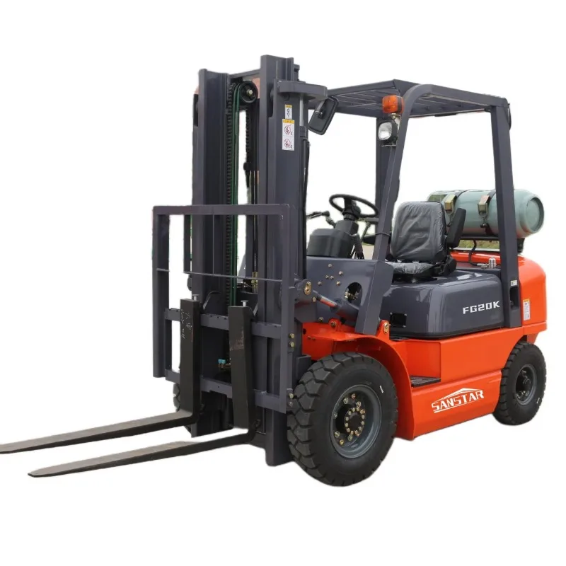 Sanstar Professional Wholesale 2ton 2.5 Ton 3ton 4ton LPG Forklift Truck Gaolin Forklift for Sale Nissa K25 Optional