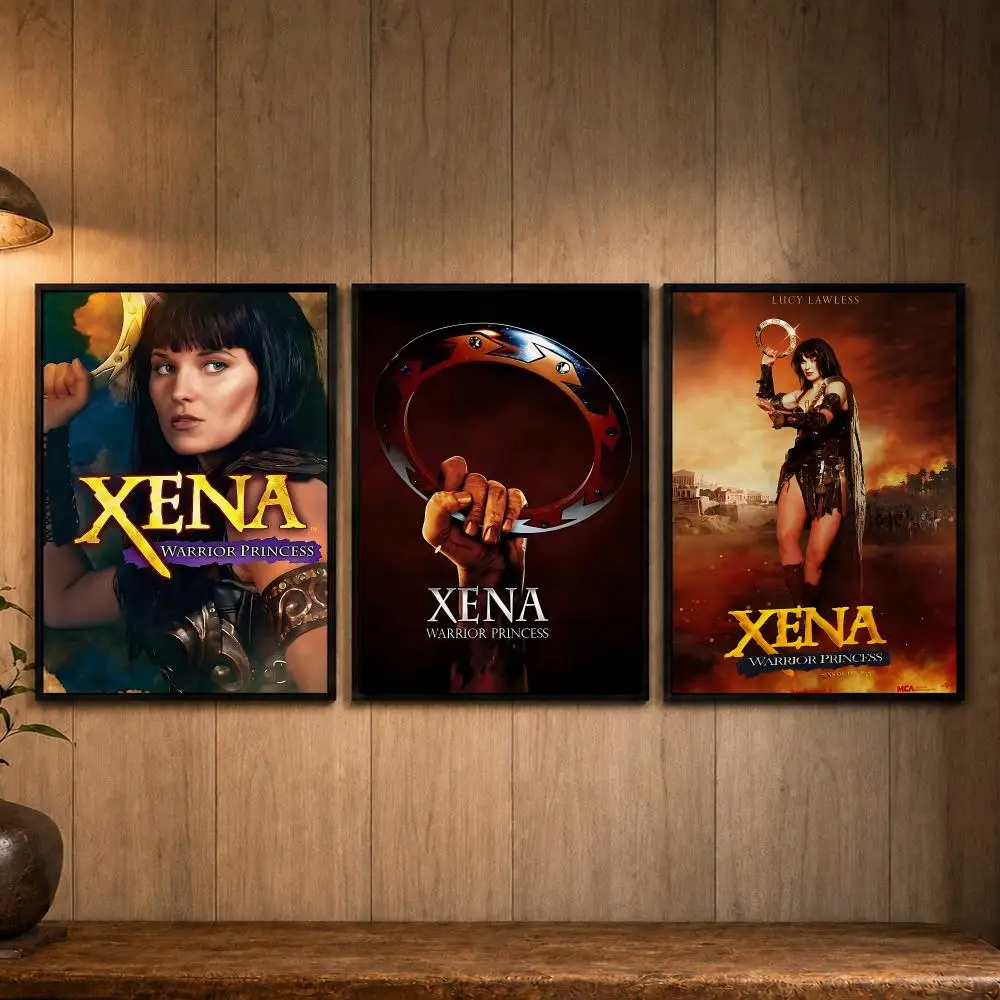 Adventure Series X-Xena: Warrior PrincessS Poster Self-adhesive Art Poster Decoracion Painting Wall Art White Kraft Paper Home