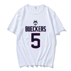 Paige Bueckers Number 5 T-shirts Basketball Player Casual Mens Tee-shirt Short Sleeve Round Neck Tshirts Graphic Printing Tees